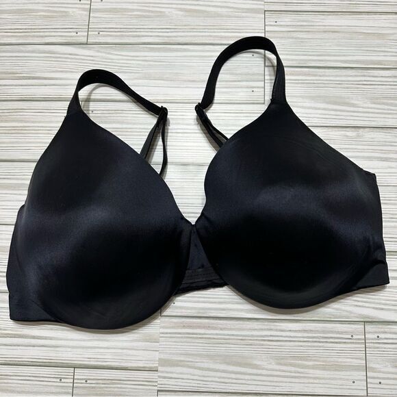 BALI SOLID‎ BLACK LINED BRA 38DD - Picture 1 of 11